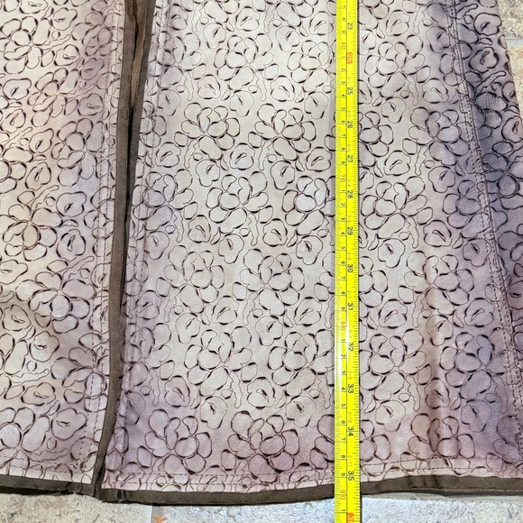 Scully Ladies Laser Cut Leather Coat Large L Tan Mid Length Fall Boho Luxury - Picture 11 of 11